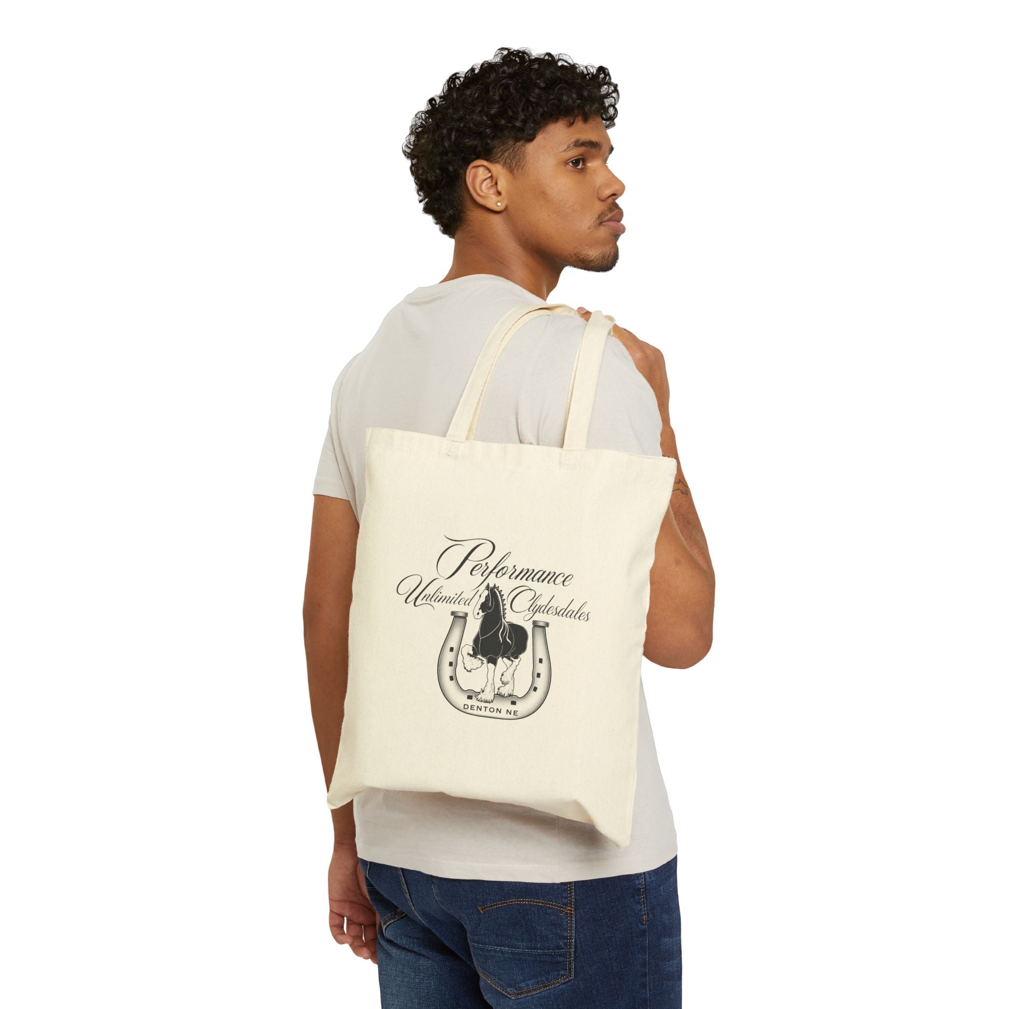 Performance Unlimited Clydesdales Canvas Tote — "Performance Unlimited" Riding Bag
