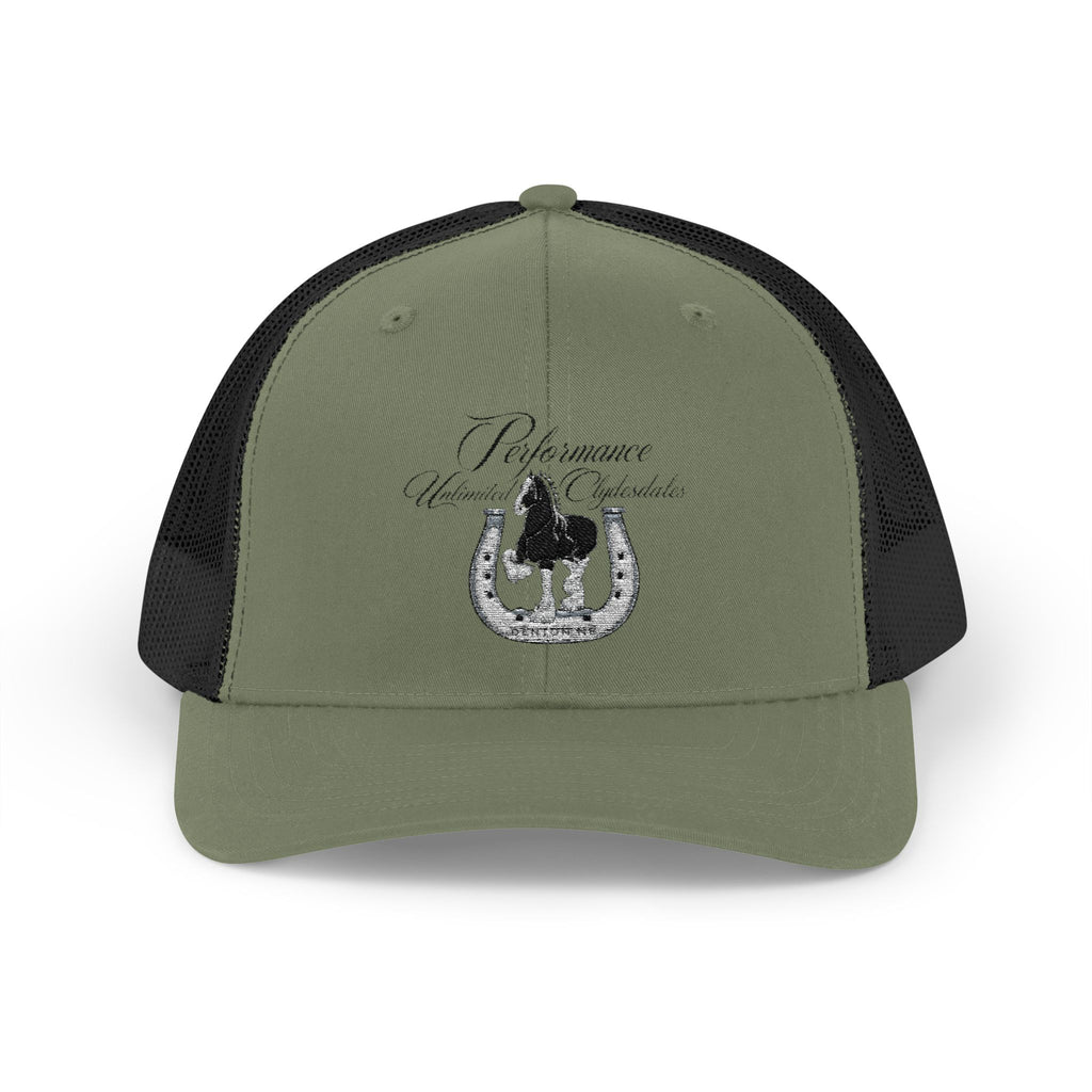 Performance Unlimited Clydesdales- Snapback Trucker Cap Embroidered Design