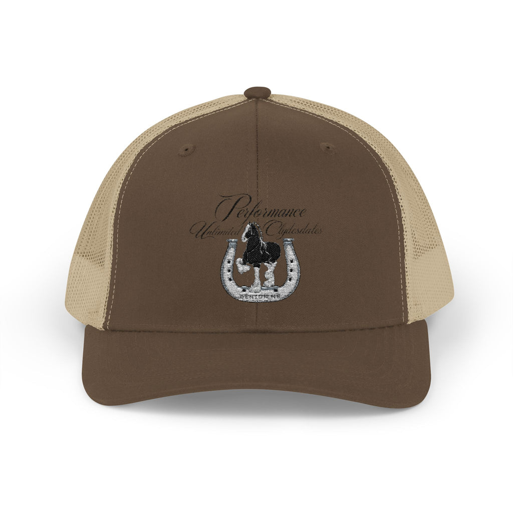 Performance Unlimited Clydesdales- Snapback Trucker Cap Embroidered Design