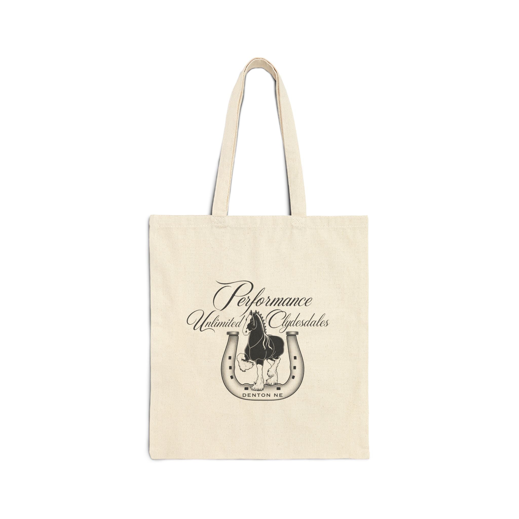 Performance Unlimited Clydesdales Canvas Tote — "Performance Unlimited" Riding Bag